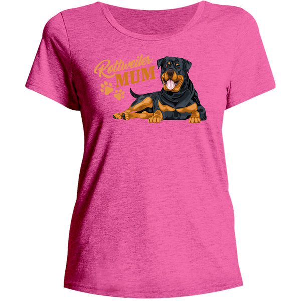 Rottweiler Mum - Ladies Relaxed Fit Tee - Graphic Tees Australia