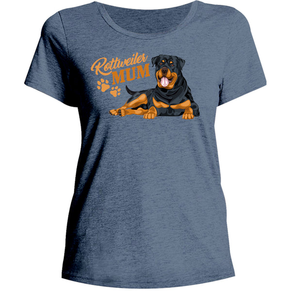 Rottweiler Mum - Ladies Relaxed Fit Tee - Graphic Tees Australia