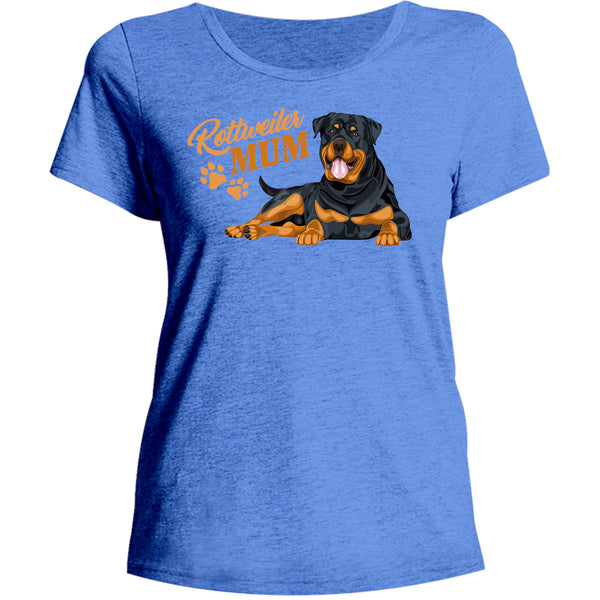 Rottweiler Mum - Ladies Relaxed Fit Tee - Graphic Tees Australia