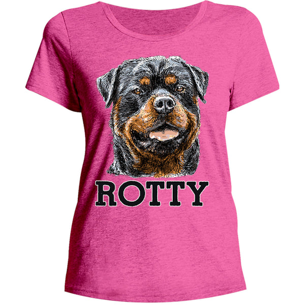 Rotty - Ladies Relaxed Fit Tee - Graphic Tees Australia