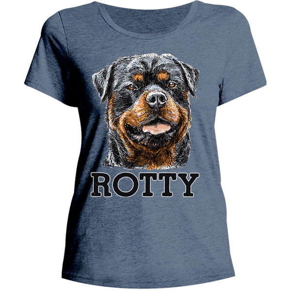 Rotty - Ladies Relaxed Fit Tee - Graphic Tees Australia