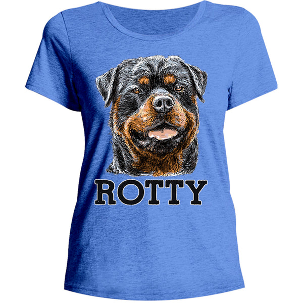 Rotty - Ladies Relaxed Fit Tee - Graphic Tees Australia