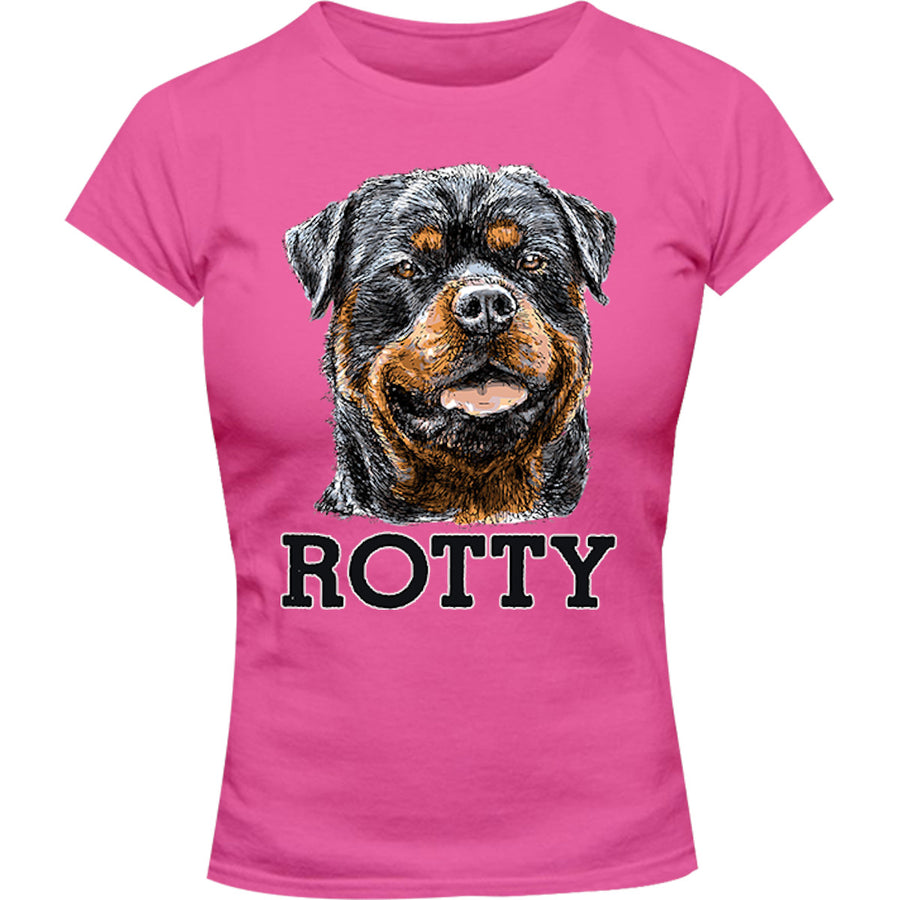 Rotty - Ladies Slim Fit Tee - Graphic Tees Australia