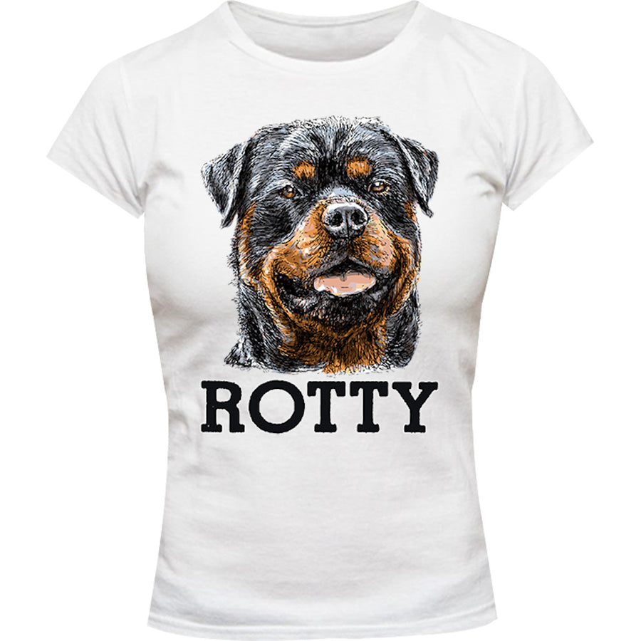 Rotty - Ladies Slim Fit Tee - Graphic Tees Australia