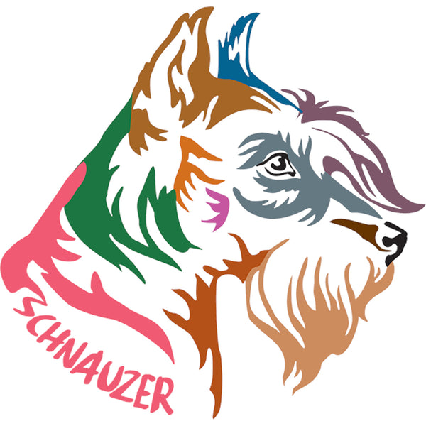 Schnauzer Colourful - Ladies Relaxed Fit Tee - Graphic Tees Australia