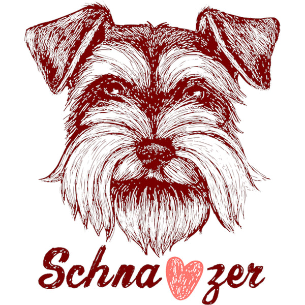 Schnauzer Heart - Ladies Relaxed Fit Tee - Graphic Tees Australia