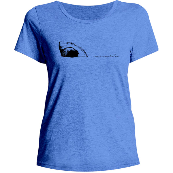 Shark Cairns Australia - Ladies Relaxed Fit Tee - Graphic Tees Australia