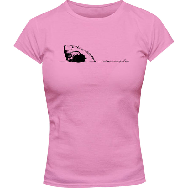 Shark Cairns Australia - Ladies Slim Fit Tee - Graphic Tees Australia