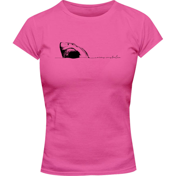 Shark Cairns Australia - Ladies Slim Fit Tee - Graphic Tees Australia