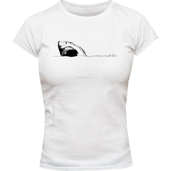 Shark Cairns Australia - Ladies Slim Fit Tee - Graphic Tees Australia