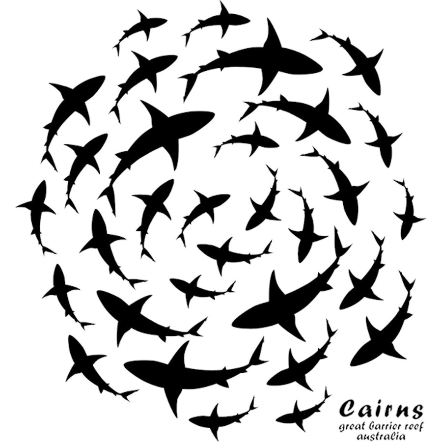 Sharks Circling Cairns - Ladies Relaxed Fit Tee - Graphic Tees Australia