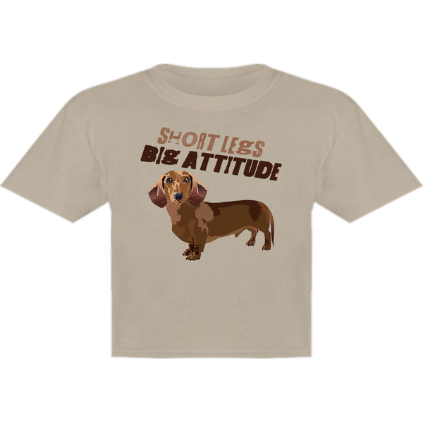 Short Legs Big Attitude - Youth & Infant Cotton Tee - Graphic Tees Australia