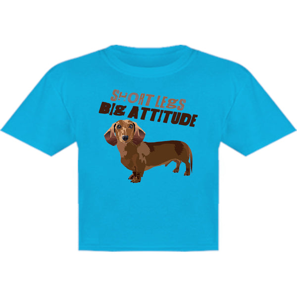 Short Legs Big Attitude - Youth & Infant Cotton Tee - Graphic Tees Australia