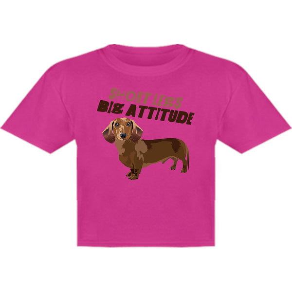 Short Legs Big Attitude - Youth & Infant Cotton Tee - Graphic Tees Australia