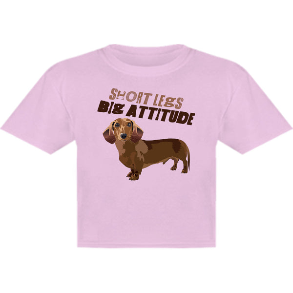 Short Legs Big Attitude - Youth & Infant Cotton Tee - Graphic Tees Australia