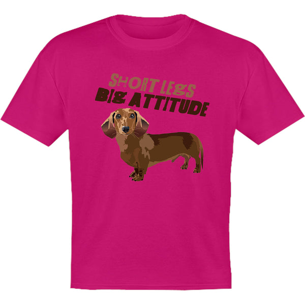 Short Legs Big Attitude - Youth & Infant Cotton Tee - Graphic Tees Australia