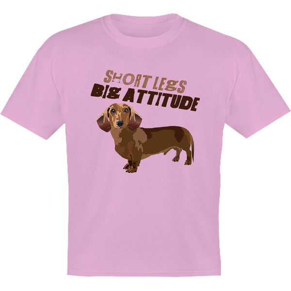 Short Legs Big Attitude - Youth & Infant Cotton Tee - Graphic Tees Australia