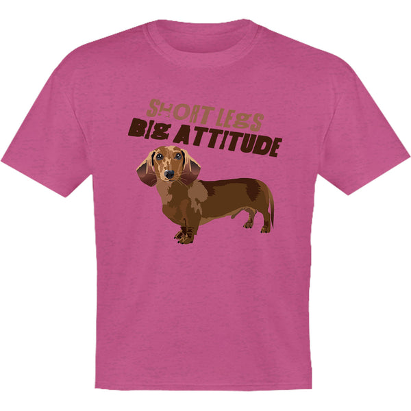 Short Legs Big Attitude - Youth & Infant Cotton Tee - Graphic Tees Australia