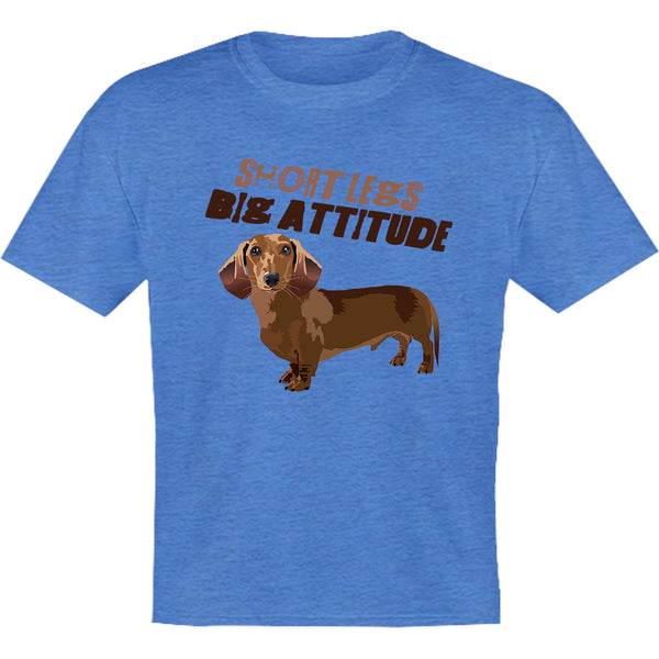 Short Legs Big Attitude - Youth & Infant Cotton Tee - Graphic Tees Australia