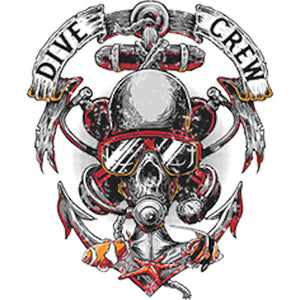 Skull Dive Crew - Ladies Slim Fit Tee - Graphic Tees Australia