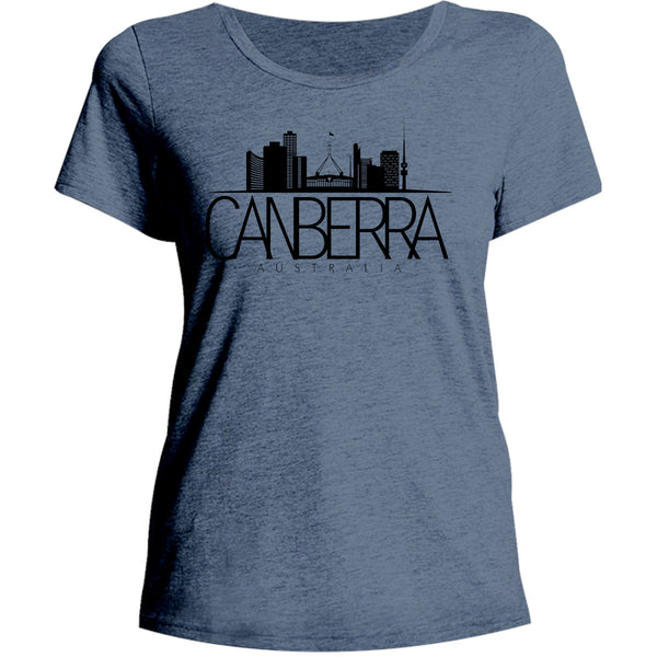 Skyline Canberra Australia - Ladies Relaxed Fit Tee - Graphic Tees Australia