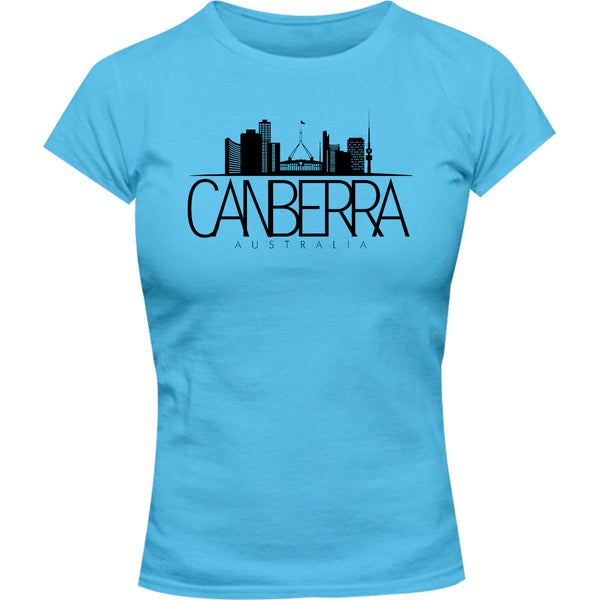 Skyline Canberra Australia - Ladies Slim Fit Tee - Graphic Tees Australia