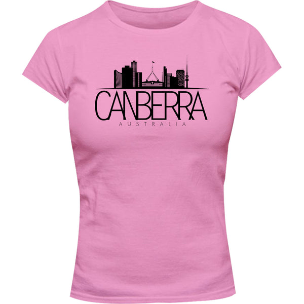 Skyline Canberra Australia - Ladies Slim Fit Tee - Graphic Tees Australia