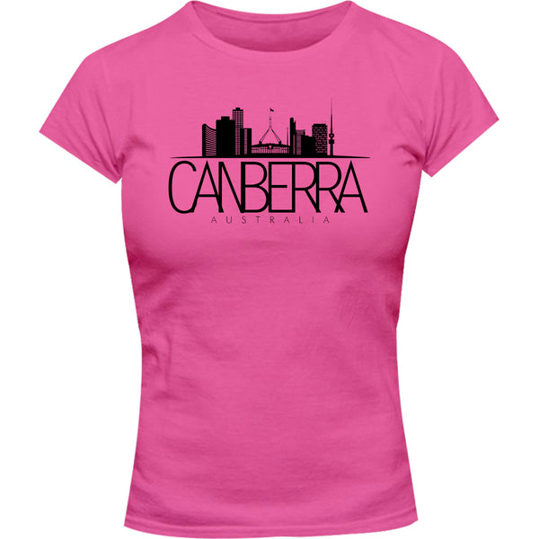 Skyline Canberra Australia - Ladies Slim Fit Tee - Graphic Tees Australia