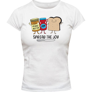 Spread The Joy - Ladies Slim Fit Tee - Graphic Tees Australia