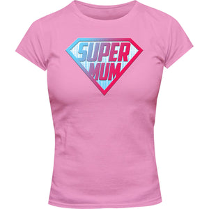 Super Mum - Ladies Slim Fit Tee - Graphic Tees Australia