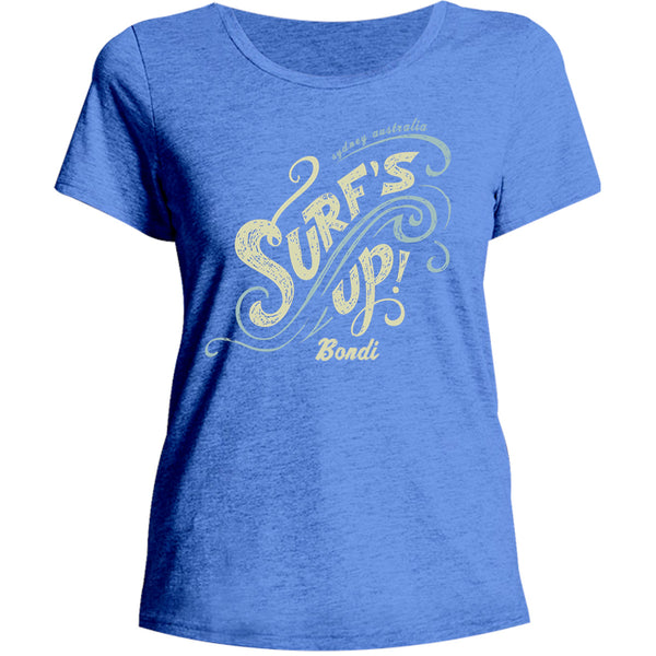 Surf's Up Bondi - Ladies Relaxed Fit Tee - Graphic Tees Australia