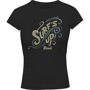 Surf's Up Bondi - Ladies Slim Fit Tee - Graphic Tees Australia