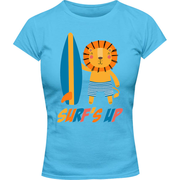 Surf's Up - Ladies Slim Fit Tee - Graphic Tees Australia