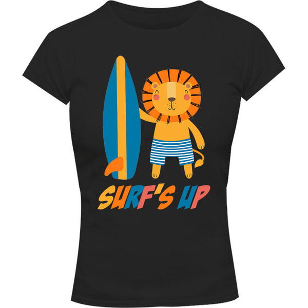 Surf's Up - Ladies Slim Fit Tee - Graphic Tees Australia