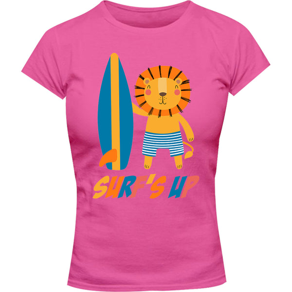 Surf's Up - Ladies Slim Fit Tee - Graphic Tees Australia