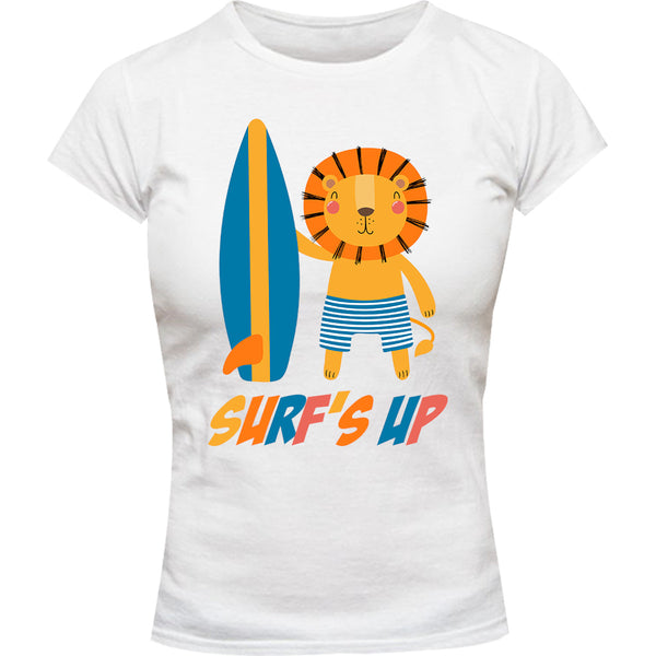 Surf's Up - Ladies Slim Fit Tee - Graphic Tees Australia