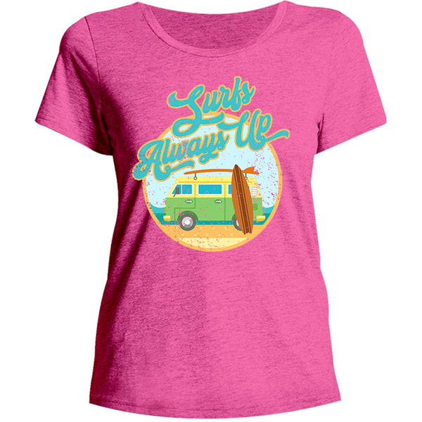 Surfs Always Up - Ladies Relaxed Fit Tee - Graphic Tees Australia