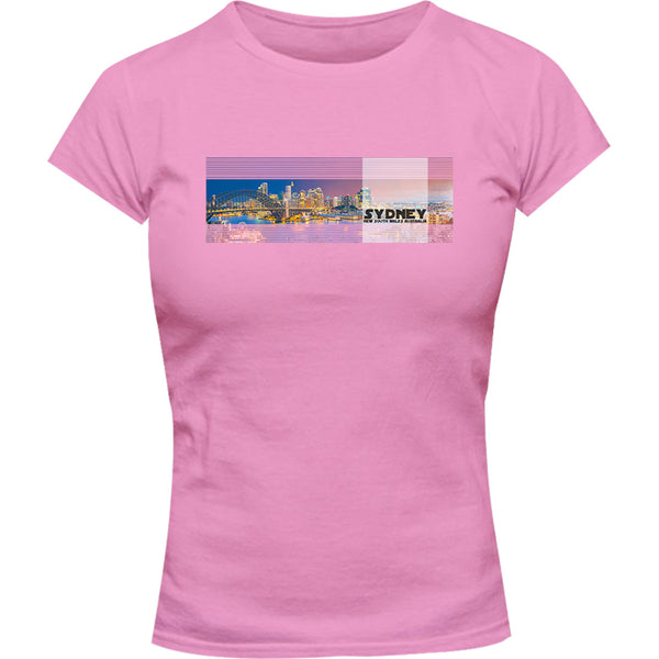 Sydney Australia Landscape - Ladies Slim Fit Tee - Graphic Tees Australia