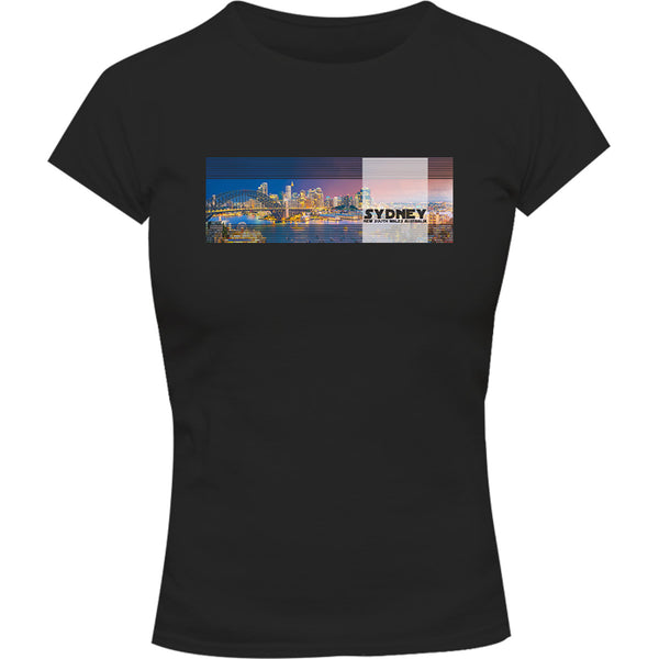 Sydney Australia Landscape - Ladies Slim Fit Tee - Graphic Tees Australia