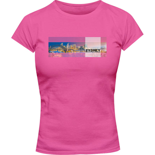 Sydney Australia Landscape - Ladies Slim Fit Tee - Graphic Tees Australia