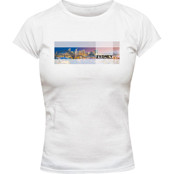 Sydney Australia Landscape - Ladies Slim Fit Tee - Graphic Tees Australia