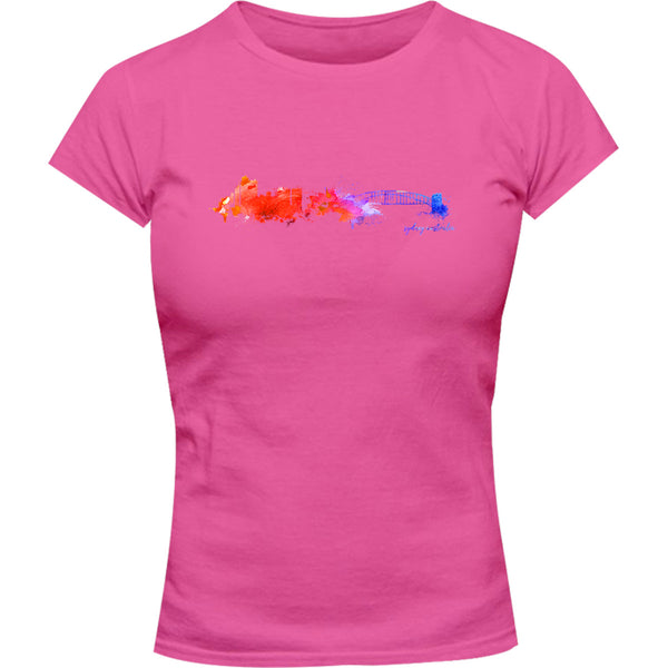 Sydney Australia Painterly Skyline - Ladies Slim Fit Tee - Graphic Tees Australia