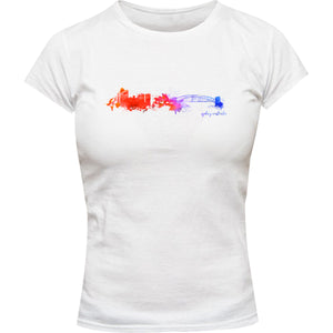 Sydney Australia Painterly Skyline - Ladies Slim Fit Tee - Graphic Tees Australia