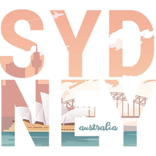 Sydney Australia Photo in Word - Unisex Tee - Graphic Tees Australia