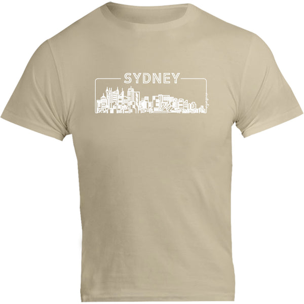 Sydney Australia Skyline Outline - Unisex Tee - Graphic Tees Australia