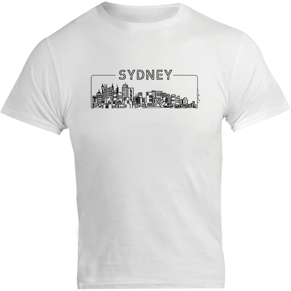 Sydney Australia Skyline Outline - Unisex Tee - Graphic Tees Australia