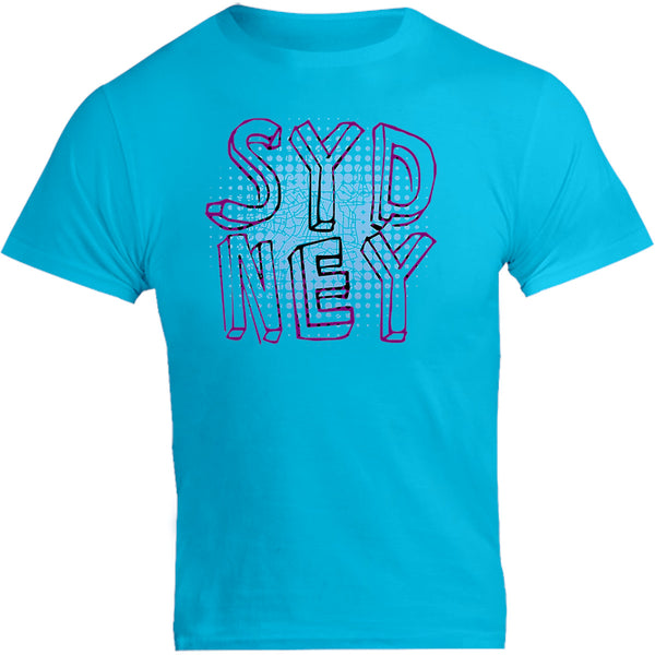 Sydney Halftone Circle Map - Unisex Tee - Graphic Tees Australia