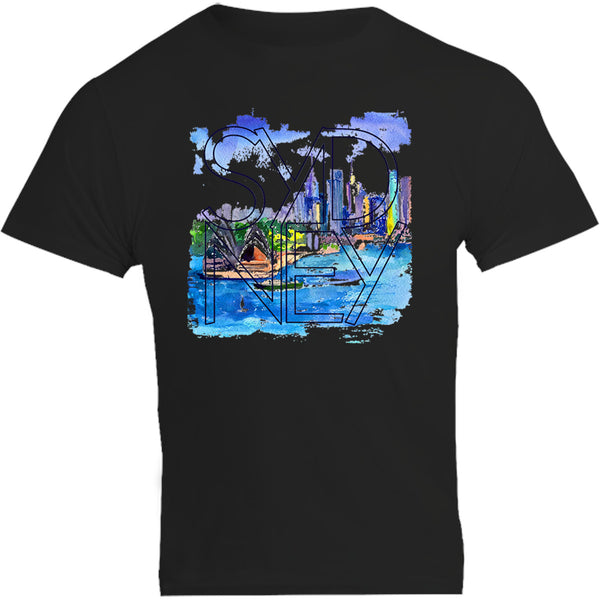 Sydney Painted Scenic Skyline - Unisex Tee - Graphic Tees Australia