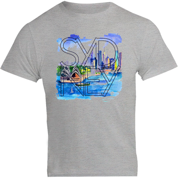 Sydney Painted Scenic Skyline - Unisex Tee - Graphic Tees Australia