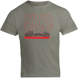 Sydney Type Outline Skyline - Unisex Tee - Graphic Tees Australia